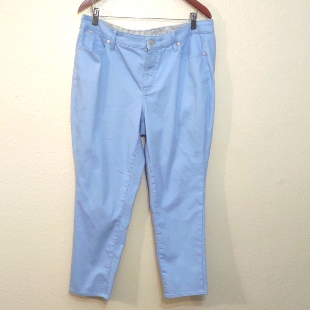 USED TALBOT'S FLAWLESS 16WP SLIM ANKLE COLOR LIGHT BLUE HAS MARK ON BOTTOM